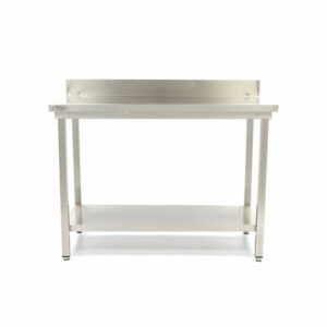 Maxima Gastro Edelstahltisch - 160 x 70 cm - Einstellbare Höhe - mit Backsplash