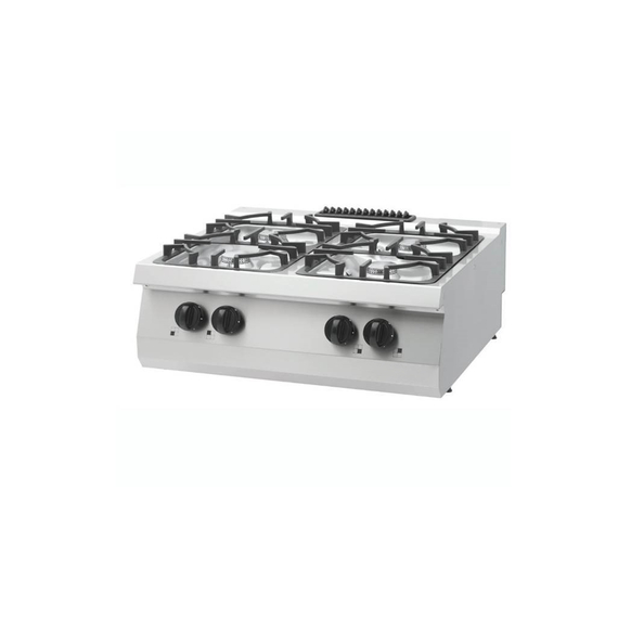 Maxima Gastro Heavy Duty Kochfeld - 4 Brenner - Doppeleinheit - 70 cm Tief - 27 kW - Gas Maxima Gastro Heavy Duty Kochfeld - 4 Brenner - Doppeleinheit - 70 cm Tief - 27 kW - Gas