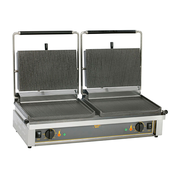ROLLER GRILL Kontaktgrill doppelt, 4 kW, Abmessung 600 x 385 x 220 mm (BxTxH) ROLLER GRILL Kontaktgrill doppelt, 4 kW, Abmessung 600 x 385 x 220 mm (BxTxH)
