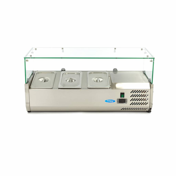 Maxima Gastro Aufsatzkühlvitrine - 95 cm - Passt 3 x 1/3 GN 1 Maxima Gastro Aufsatzkühlvitrine - 95 cm - Passt 3 x 1/3 GN