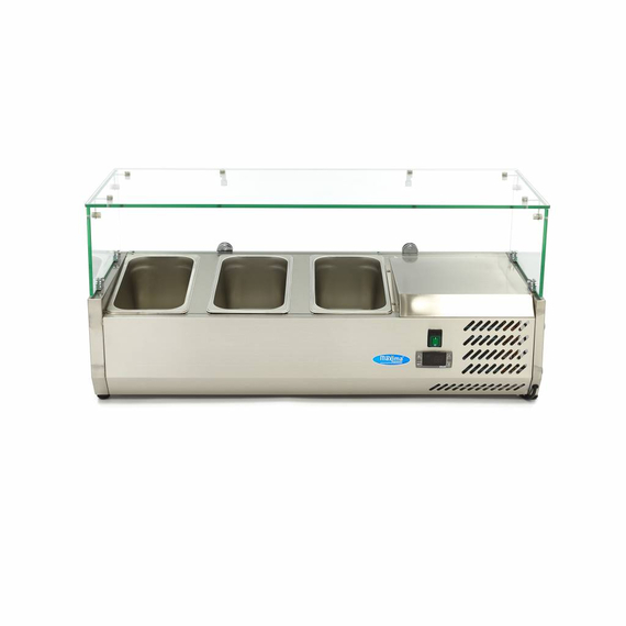 Maxima Gastro Aufsatzkühlvitrine - 95 cm - Passt 3 x 1/3 GN 5 Maxima Gastro Aufsatzkühlvitrine - 95 cm - Passt 3 x 1/3 GN