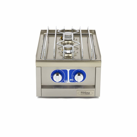 Maxima Gastro Kochfeld - 2 Brenner - Einzeleinheit - 60 cm Tief - Gas 1 Maxima Gastro Kochfeld - 2 Brenner - Einzeleinheit - 60 cm Tief - Gas