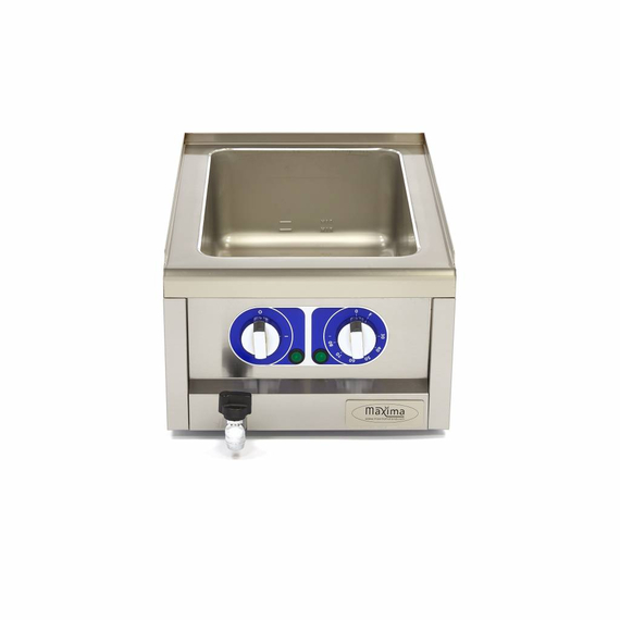 Maxima Gastro Bain Marie - Einzeleinheit - 60 cm - mit Abflusshahn - Elektrisch 1 Maxima Gastro Bain Marie - Einzeleinheit - 60 cm - mit Abflusshahn - Elektrisch