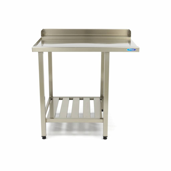 Maxima Gastro Geschirrspültisch - 120 x 75 cm - links - mit Backsplash und Lagerregal 1 Maxima Gastro Geschirrspültisch - 120 x 75 cm - links - mit Backsplash und Lagerregal