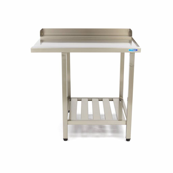 Maxima Gastro Geschirrspültisch - 120 x 75 cm - rechts - mit Backsplash und Lagerregal 1 Maxima Gastro Geschirrspültisch - 120 x 75 cm - rechts - mit Backsplash und Lagerregal