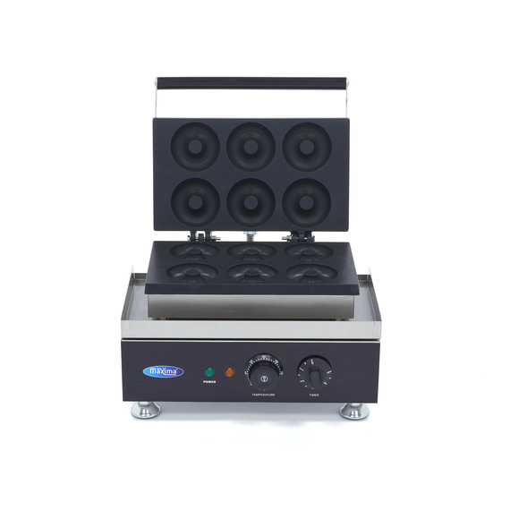 Maxima Gastro Donut Maker - 6 Donuts - Ø8 cm - mit Eingebauter Timer 1 Maxima Gastro Donut Maker - 6 Donuts - Ø8 cm - mit Eingebauter Timer