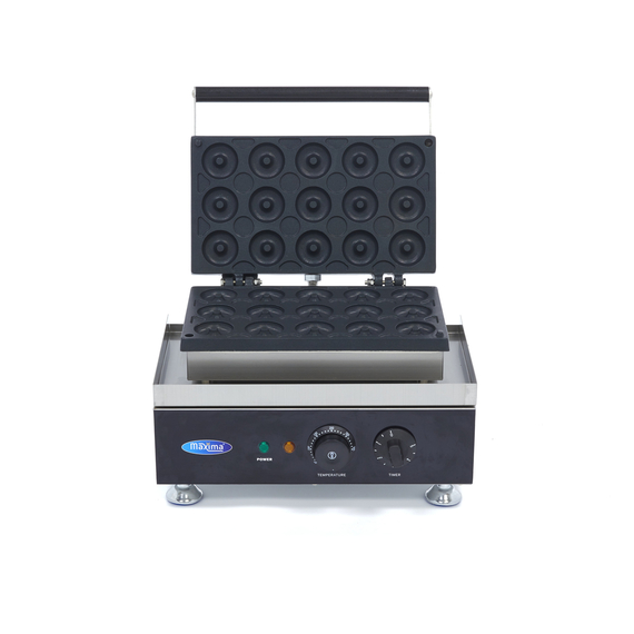 Maxima Gastro Donut Maker - 15 Mini -Donuts - Ø5 cm - mit Eingebauter Timer 1 Maxima Gastro Donut Maker - 15 Mini -Donuts - Ø5 cm - mit Eingebauter Timer