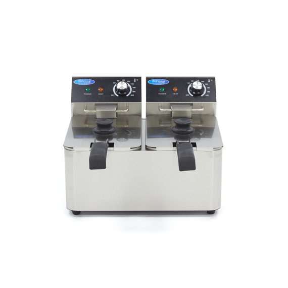 Maxima Gastro Fritteuse - 2 x 4 l - 2 Körbe - Bis zu 1,5 kg Pommes Frites 1 Maxima Gastro Fritteuse - 2 x 4 l - 2 Körbe - Bis zu 1,5 kg Pommes Frites