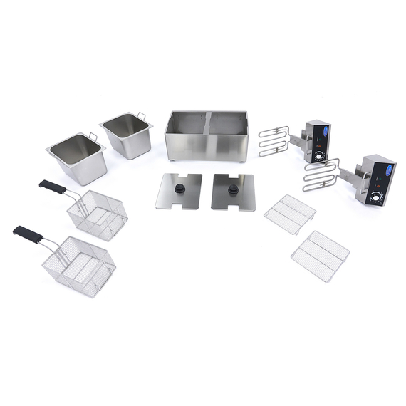 Maxima Gastro Fritteuse - 2 x 8 l - 2 Körbe - Bis zu 2,8 kg Pommes Frites 7 Maxima Gastro Fritteuse - 2 x 8 l - 2 Körbe - Bis zu 2,8 kg Pommes Frites