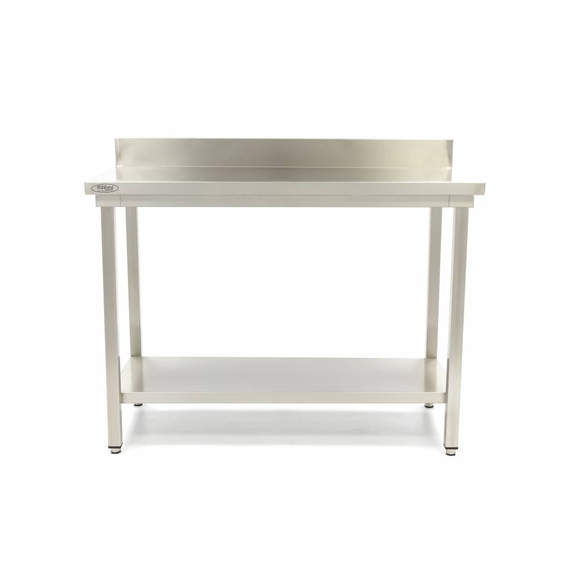 Maxima Gastro Edelstahltisch - 160 x 60 cm - Einstellbare Höhe - mit Backsplash und Lagerregal 1 Maxima Gastro Edelstahltisch - 160 x 60 cm - Einstellbare Höhe - mit Backsplash und Lagerregal