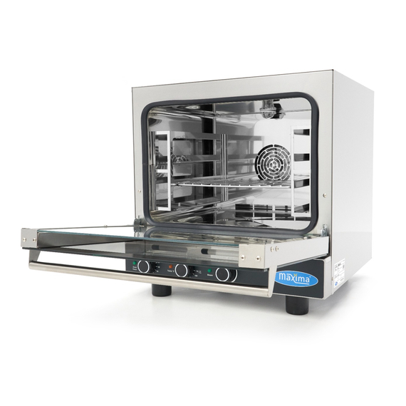 Maxima Gastro Combi - Dampfofen - Passt 4 x 2/3 GN Tabletts - Analog 4 Maxima Gastro Combi - Dampfofen - Passt 4 x 2/3 GN Tabletts - Analog