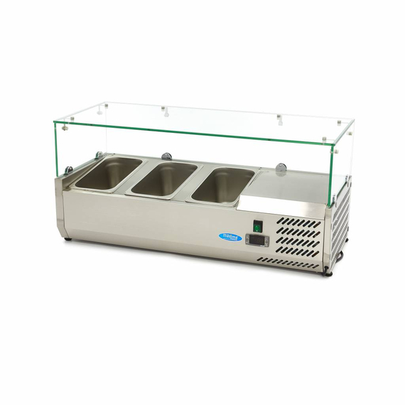Maxima Gastro Aufsatzkühlvitrine - 95 cm - Passt 3 x 1/3 GN 4 Maxima Gastro Aufsatzkühlvitrine - 95 cm - Passt 3 x 1/3 GN