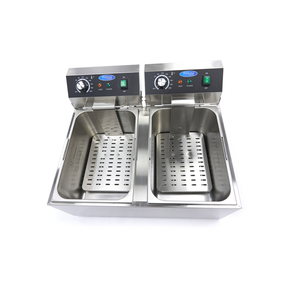 Maxima Gastro Fritteuse - 2 x 11 l - 2 Körbe - Bis zu 2,8 kg Pommes Frites 4 Maxima Gastro Fritteuse - 2 x 11 l - 2 Körbe - Bis zu 2,8 kg Pommes Frites