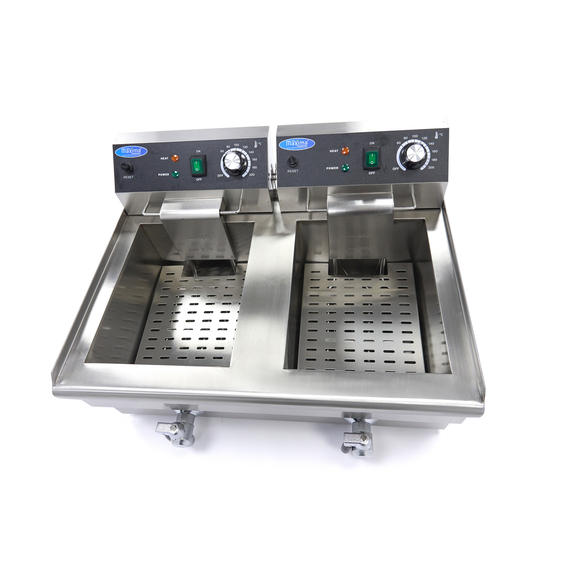 Maxima Gastro Fritteuse - 2 x 13 l - 2 Körbe - mit Ablasshahn 5 Maxima Gastro Fritteuse - 2 x 13 l - 2 Körbe - mit Ablasshahn