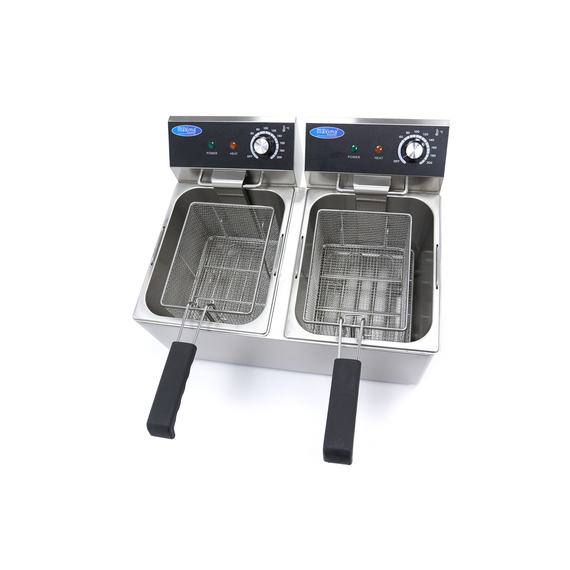 Maxima Gastro Fritteuse - 2 x 8 l - 2 Körbe - Bis zu 2,8 kg Pommes Frites 6 Maxima Gastro Fritteuse - 2 x 8 l - 2 Körbe - Bis zu 2,8 kg Pommes Frites