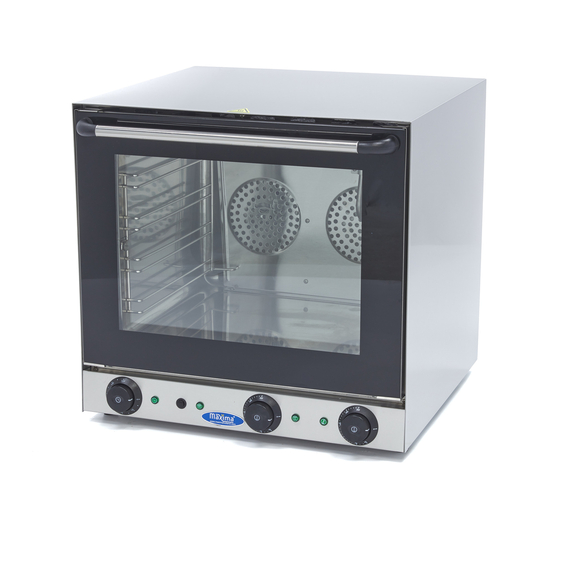 Maxima Gastro Konvektionsofen - Grill und Dampf - Passt zu 4 Tabletts - Eingebauter Timer Maxima Gastro Konvektionsofen - Grill und Dampf - Passt zu 4 Tabletts - Eingebauter Timer