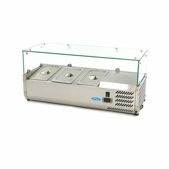 Maxima Gastro Aufsatzkühlvitrine - 95 cm - Passt 3 x 1/3 GN Maxima Gastro Aufsatzkühlvitrine - 95 cm - Passt 3 x 1/3 GN