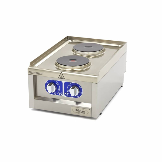 Maxima Gastro Kochfeld - 2 Brenner - Einzeleinheit - 60 cm Tief - Elektrisch Maxima Gastro Kochfeld - 2 Brenner - Einzeleinheit - 60 cm Tief - Elektrisch