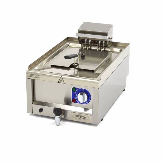 Maxima Gastro Fritteuse - 10 l - 1 Korb - mit Ablasshahn - 400 V Maxima Gastro Fritteuse - 10 l - 1 Korb - mit Ablasshahn - 400 V