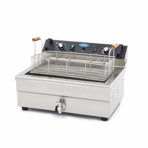 Maxima Gastro Fritteuse - 20 l - 1 Korb - mit Ablasshahn 2 Maxima Gastro Fritteuse - 20 l - 1 Korb - mit Ablasshahn