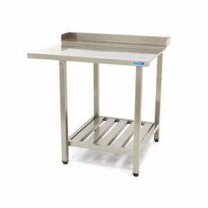 Maxima Gastro Geschirrspültisch - 90 x 75 cm - rechts - mit Backsplash und Lagerregal
