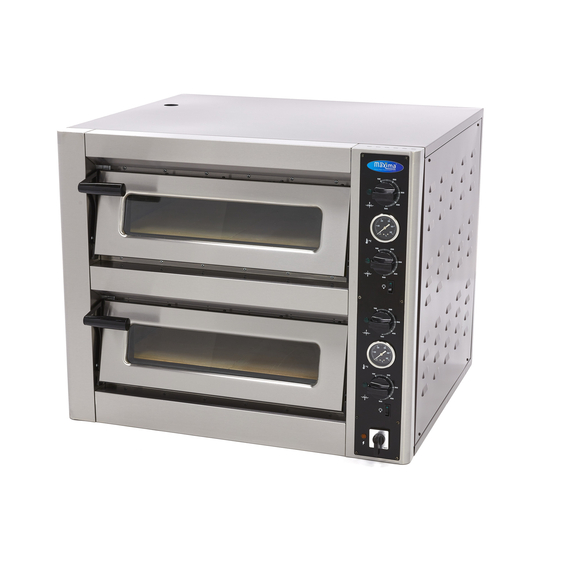 Maxima Gastro Pizzaofen - Passt 4 x Ø 30 cm Pizzas - Doppeldeck Maxima Gastro Pizzaofen - Passt 4 x Ø 30 cm Pizzas - Doppeldeck