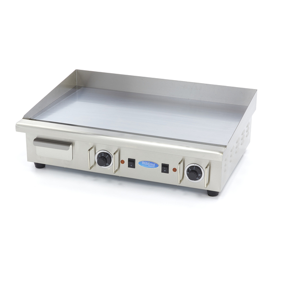 Maxima Gastro Grillplatte - Glatte Chrom - 73 cm - inkl. Tropfschale - 400 V Maxima Gastro Grillplatte - Glatte Chrom - 73 cm - inkl. Tropfschale - 400 V
