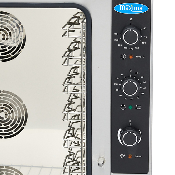 Maxima Gastro Combi - Dampfofen - Passt 10 Tabletts (1/1 GN / 60 x 40 cm) - Analog - 400 V 8 Maxima Gastro Combi - Dampfofen - Passt 10 Tabletts (1/1 GN / 60 x 40 cm) - Analog - 400 V