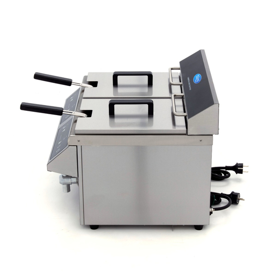 Maxima Gastro Fritteuse - 2 x 8 l - 2 Körbe - mit Ablasshahn - Induktion 2 Maxima Gastro Fritteuse - 2 x 8 l - 2 Körbe - mit Ablasshahn - Induktion