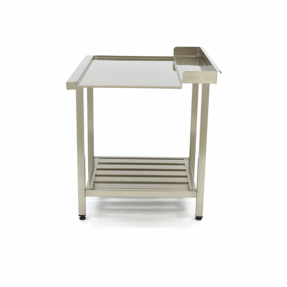 Maxima Gastro Geschirrspültisch - 120 x 75 cm - links - mit Backsplash und Lagerregal 2 Maxima Gastro Geschirrspültisch - 120 x 75 cm - links - mit Backsplash und Lagerregal