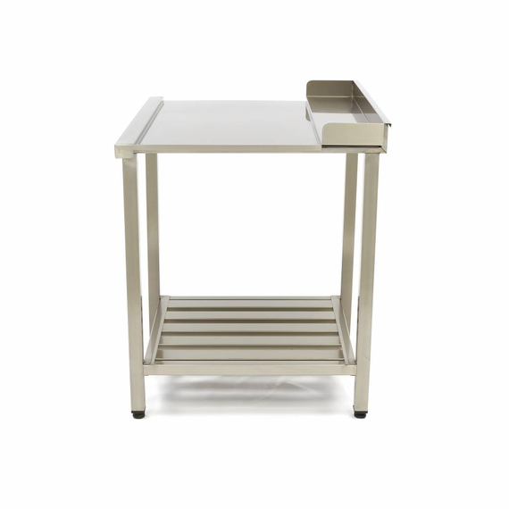 Maxima Gastro Geschirrspültisch - 120 x 75 cm - rechts - mit Backsplash und Lagerregal 2 Maxima Gastro Geschirrspültisch - 120 x 75 cm - rechts - mit Backsplash und Lagerregal