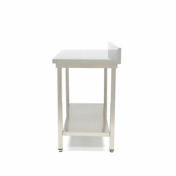 Maxima Gastro Edelstahltisch - 160 x 60 cm - Einstellbare Höhe - mit Backsplash und Lagerregal 2 Maxima Gastro Edelstahltisch - 160 x 60 cm - Einstellbare Höhe - mit Backsplash und Lagerregal