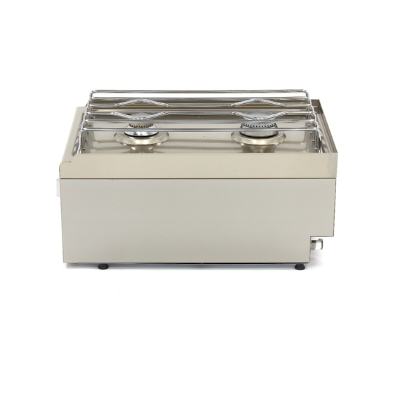 Maxima Gastro Kochfeld - 2 Brenner - Einzeleinheit - 60 cm Tief - Gas 2 Maxima Gastro Kochfeld - 2 Brenner - Einzeleinheit - 60 cm Tief - Gas