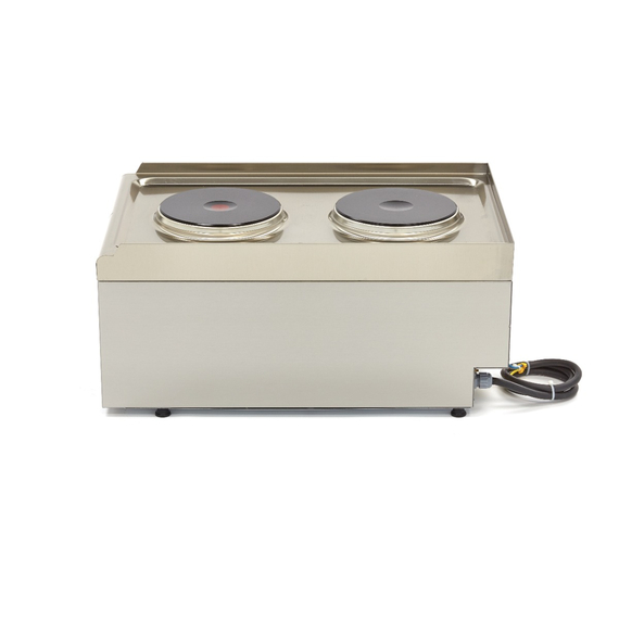 Maxima Gastro Kochfeld - 2 Brenner - Einzeleinheit - 60 cm Tief - Elektrisch 2 Maxima Gastro Kochfeld - 2 Brenner - Einzeleinheit - 60 cm Tief - Elektrisch
