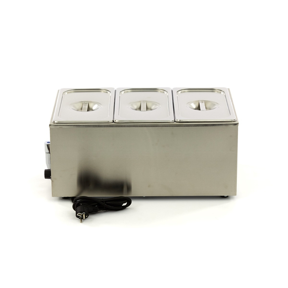 Maxima Gastro Bain Marie - mit Wasserhahn - inkl. 3 x 1/3 GN Set - Elektrisch 2 Maxima Gastro Bain Marie - mit Wasserhahn - inkl. 3 x 1/3 GN Set - Elektrisch