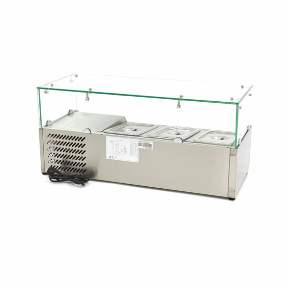 Maxima Gastro Aufsatzkühlvitrine - 95 cm - Passt 3 x 1/3 GN 3 Maxima Gastro Aufsatzkühlvitrine - 95 cm - Passt 3 x 1/3 GN
