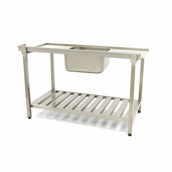 Maxima Gastro Geschirrspültisch - 140 x 75 cm - rechts - mit Waschbecken und Backsplash - inkl. Lagerregal 3 Maxima Gastro Geschirrspültisch - 140 x 75 cm - rechts - mit Waschbecken und Backsplash - inkl. Lagerregal