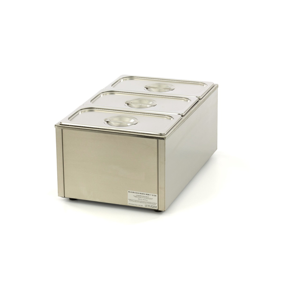 Maxima Gastro Bain Marie - mit Wasserhahn - inkl. 3 x 1/3 GN Set - Elektrisch 3 Maxima Gastro Bain Marie - mit Wasserhahn - inkl. 3 x 1/3 GN Set - Elektrisch