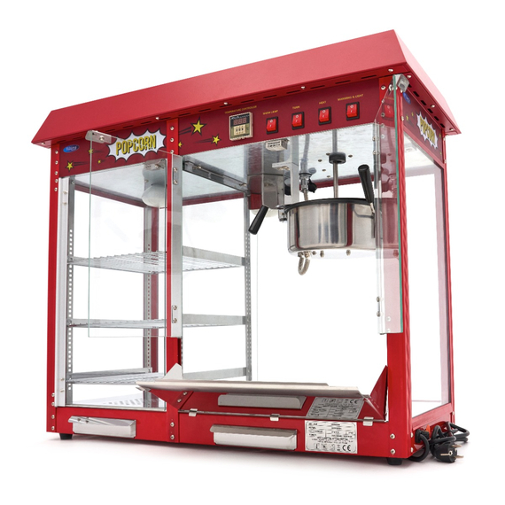 Maxima Popcornmaschine - 150gr - mit Warmhaltevitrine Maxima Popcornmaschine - 150gr - mit Warmhaltevitrine