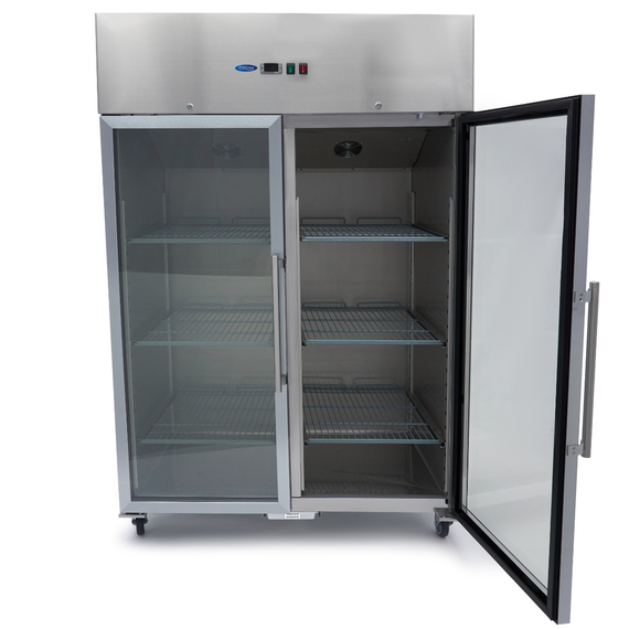 Maxima Gastro Kühlschrank - 1200 l - 6 Einstellbare Regale (2/1 GN) - Rostfreier Stahl - mit Glastür 4 Maxima Gastro Kühlschrank - 1200 l - 6 Einstellbare Regale (2/1 GN) - Rostfreier Stahl - mit Glastür