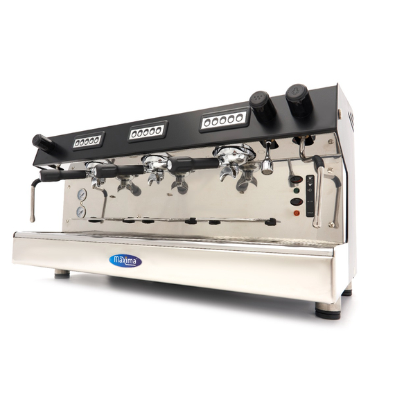 Maxima Gastro Espressomaschine - 3 Kolben - 540 Tassen pro Stunde Maxima Gastro Espressomaschine - 3 Kolben - 540 Tassen pro Stunde