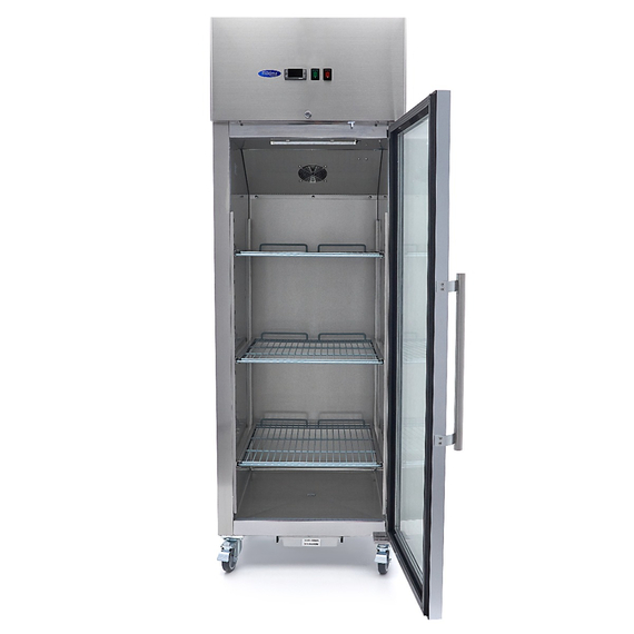 Maxima Gastro Gefrierschrank - 600 l - 3 Einstellbare Regale (2/1 GN) - Rostfreier Stahl - mit Glastür 5 Maxima Gastro Gefrierschrank - 600 l - 3 Einstellbare Regale (2/1 GN) - Rostfreier Stahl - mit Glastür