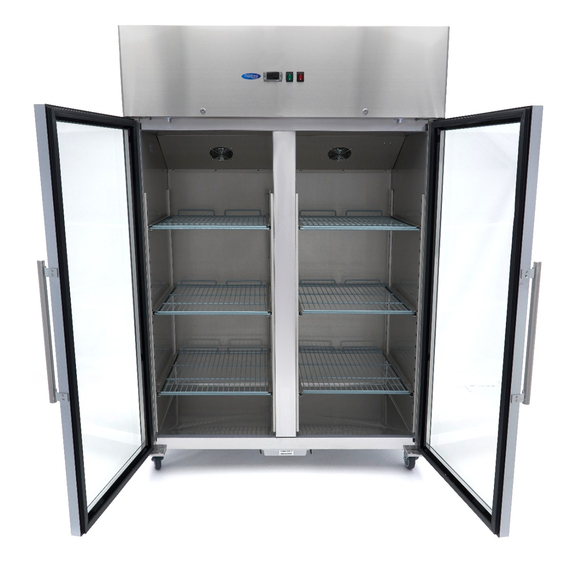 Maxima Gastro Kühlschrank - 1200 l - 6 Einstellbare Regale (2/1 GN) - Rostfreier Stahl - mit Glastür 5 Maxima Gastro Kühlschrank - 1200 l - 6 Einstellbare Regale (2/1 GN) - Rostfreier Stahl - mit Glastür