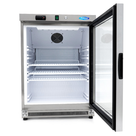 Maxima Gastro Kühlschrank - 200 l - Rostfreier Stahl - mit Glastür 5 Maxima Gastro Kühlschrank - 200 l - Rostfreier Stahl - mit Glastür