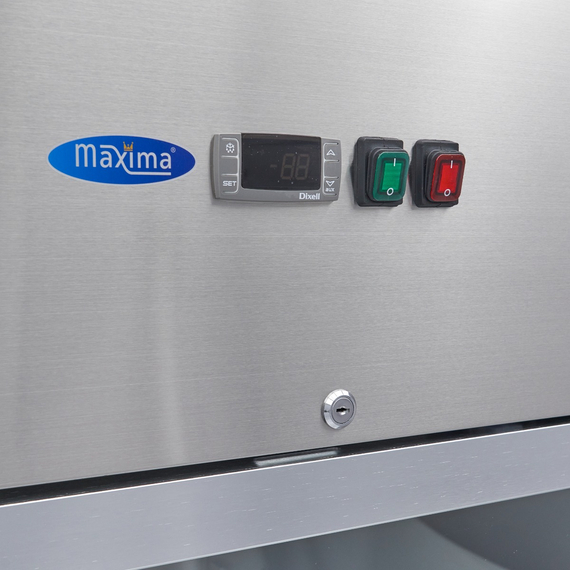 Maxima Gastro Kühlschrank - 600 l - 3 Einstellbare Regale (2/1 GN) - Rostfreier Stahl - mit Glastür 6 Maxima Gastro Kühlschrank - 600 l - 3 Einstellbare Regale (2/1 GN) - Rostfreier Stahl - mit Glastür