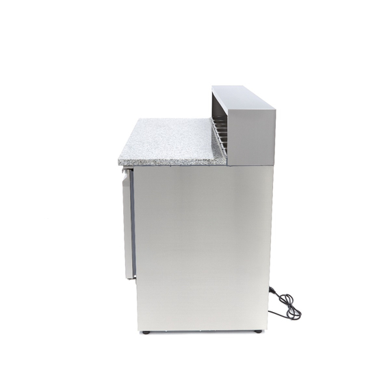 Maxima Gastro Pizzakühltisch - 137 cm - 3 Türen - Passt 8 x 1/6 GN - inkl. Edelstahlabdeckung 2 Maxima Gastro Pizzakühltisch - 137 cm - 3 Türen - Passt 8 x 1/6 GN - inkl. Edelstahlabdeckung