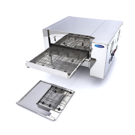 Maxima Gastro Pizzaofen mit Förderband - Passt 2 x Ø20 cm - 30 Pizzas pro Stunde 1 Maxima Gastro Pizzaofen mit Förderband - Passt 2 x Ø20 cm - 30 Pizzas pro Stunde