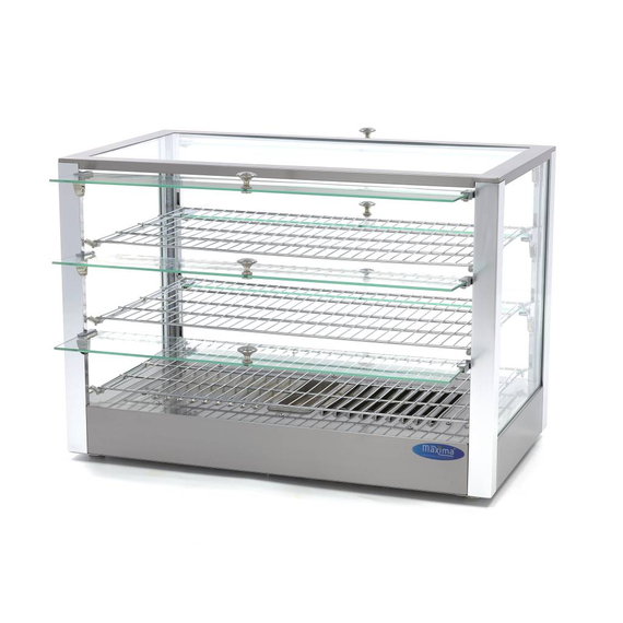 Maxima Gastro Wärmevitrine - 115 l - 70 cm - 3 Regale 1 Maxima Gastro Wärmevitrine - 115 l - 70 cm - 3 Regale