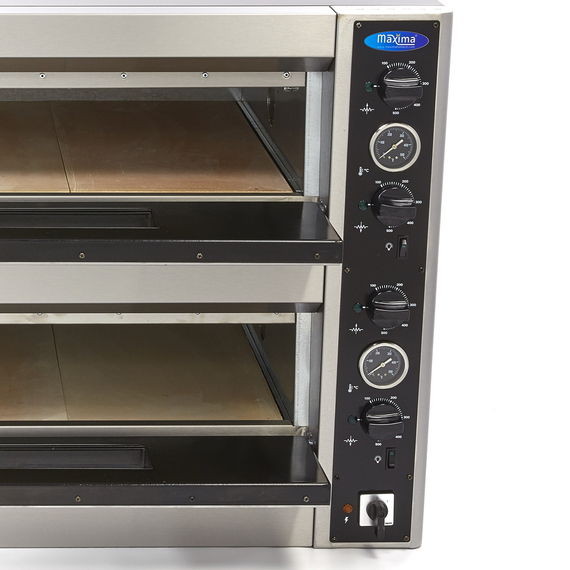 Maxima Gastro Pizzaofen - Passt 12 x Ø 30 cm Pizzas - Doppeldeck 4 Maxima Gastro Pizzaofen - Passt 12 x Ø 30 cm Pizzas - Doppeldeck