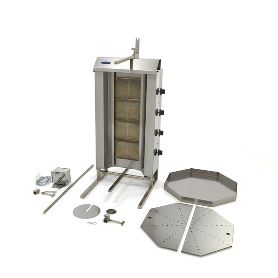 Maxima Gastro Dönergrill - 4 Brenner - 50 kg Fleisch - Gas 4 Maxima Gastro Dönergrill - 4 Brenner - 50 kg Fleisch - Gas